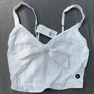 Abercrombie & Fitch white tie-front cami - XS
